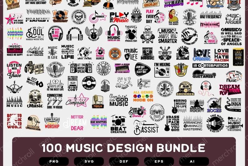 Music svg | Music shirts | Music shirts design| music shirt svg | music design bundle | instruments design