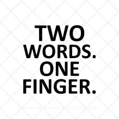 Two words one finger SVG PNG EPS AI DXF Download