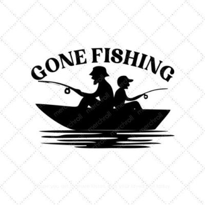 Gone fishing SVG PNG EPS AI DXF Download