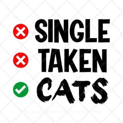 Single taken cats SVG PNG EPS AI DXF Download