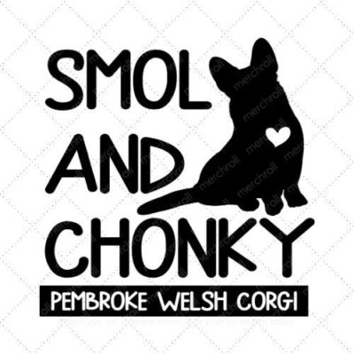 Smol and chonky Pembroke Welsh Corgi SVG PNG EPS AI DXF Download