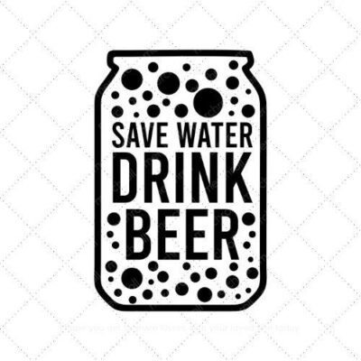 Save water drink beer SVG PNG EPS AI DXF Download