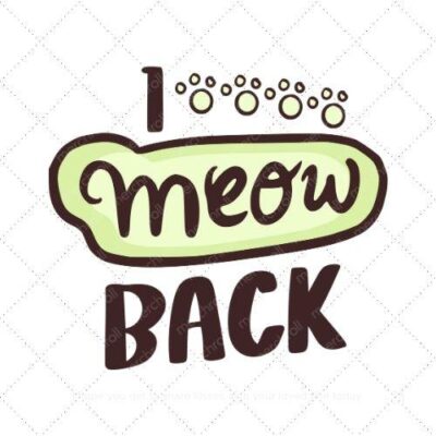 I meow back SVG PNG EPS AI DXF Download