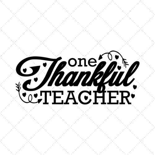 One Thankful Teacher SVG PNG EPS DXF AI Download