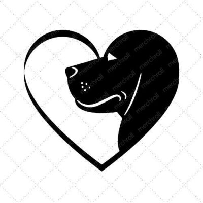 Dog Heart Face SVG PNG EPS DXF AI Download