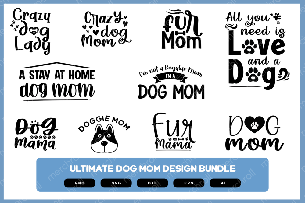 Dog Mom SVG | Fur Mom SVG | Stay at home Dog Mom | Crazy Dog Mom SVG | Dog Mama | Fur Mama | Not A Regular Mom Im A Dog Mom svg