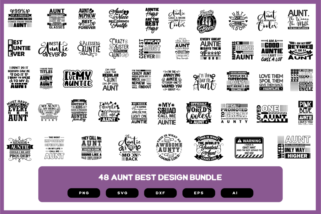 Best Aunt Design | Best Aunt SVG PNG EPS | Best Aunt Shirts | Best Aunt Mugs