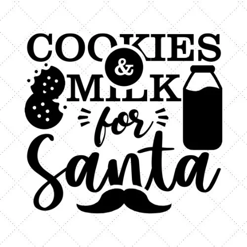 Cookies & Milk For Santa SVG PNG EPS DXF AI Download