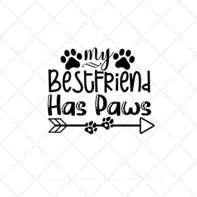 My Bestfried Has Paws Cat SVG PNG EPS AI DXF Download