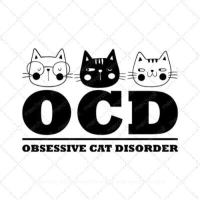 OCD obsessive cat disorder SVG PNG EPS AI DXF Download