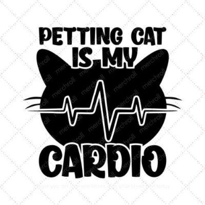 Petting cat is m cardio SVG PNG EPS AI DXF Download