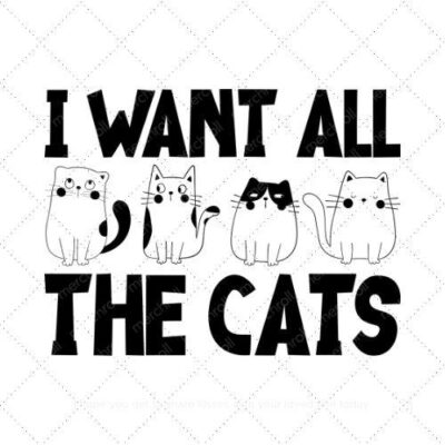 I want all the cats SVG PNG EPS AI DXF Download