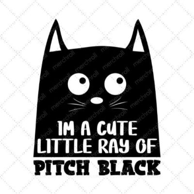 Im cute little ray of pitch black SVG PNG EPS AI DXF Download