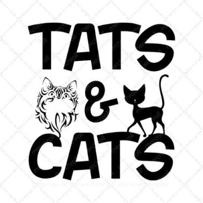 Tats and cats SVG PNG EPS AI DXF Download