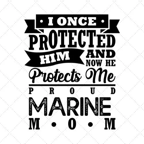 I Once Protected Him And Now He Protects Me Proud Marine Mom SVG PNG EPS DXF AI Download