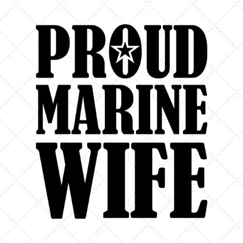 Proud Marine Wife SVG PNG EPS DXF AI Download