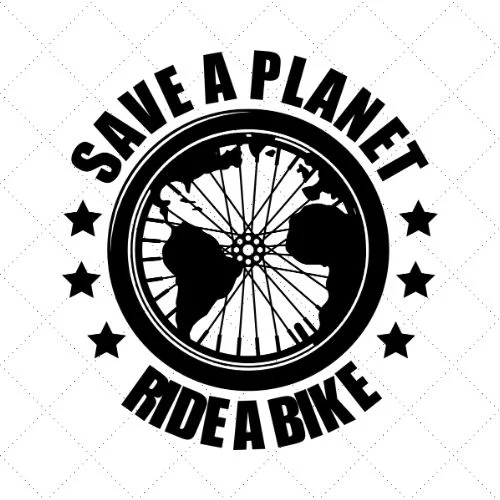 Save A Planet Ride A Bike SVG PNG EPS DXF AI Download