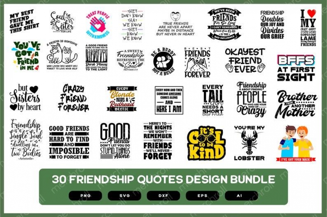 Friendship Quotes | Friendship Quotes Design Bundle | Friendship Quotes Shirt | Friendship Gifts