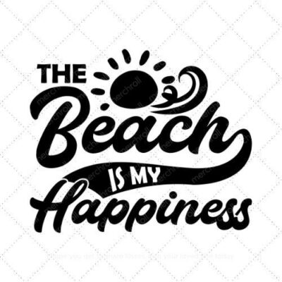 The beach is my happiness SVG PNG EPS DXF AI Download