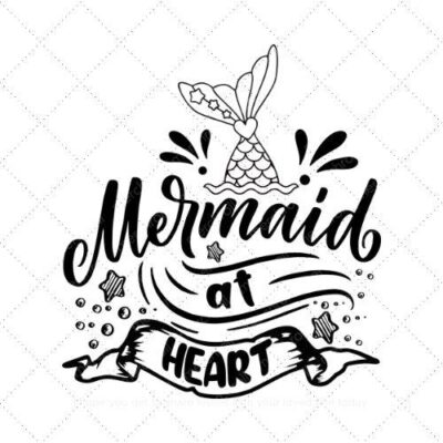 Mermaid at heart SVG PNG EPS DXF AI Download