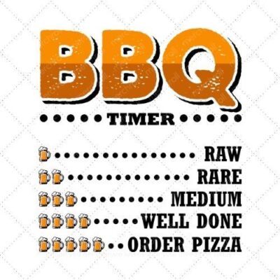 Bbq timer raw rare medium well done order done order pizza SVG PNG EPS DXF AI Download
