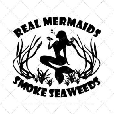 Real mermaids smoke seaweeds SVG PNG EPS DXF AI Download