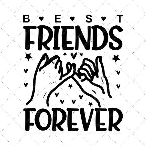 Two Young Girl Best Friends Forever Logo Graphic by artpray · Creative  Fabrica