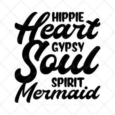 Hippie heart gypsy soul spirit mermaid SVG PNG EPS DXF AI Download