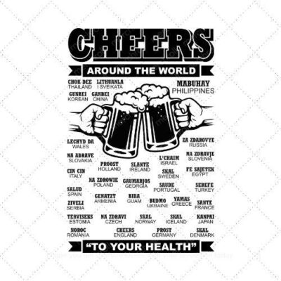 Cheers around the world SVG PNG EPS AI DXF Download