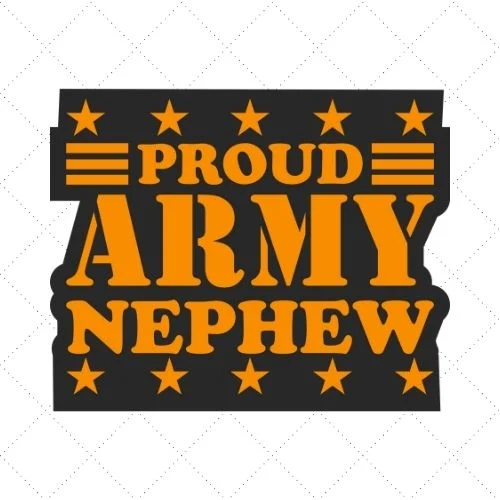 Proud Army Nephew SVG PNG EPS DXF AI Download