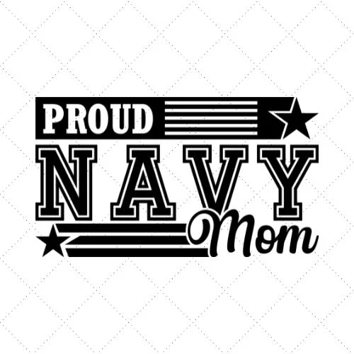 Proud Navy Mom SVG PNG EPS DXF AI Download