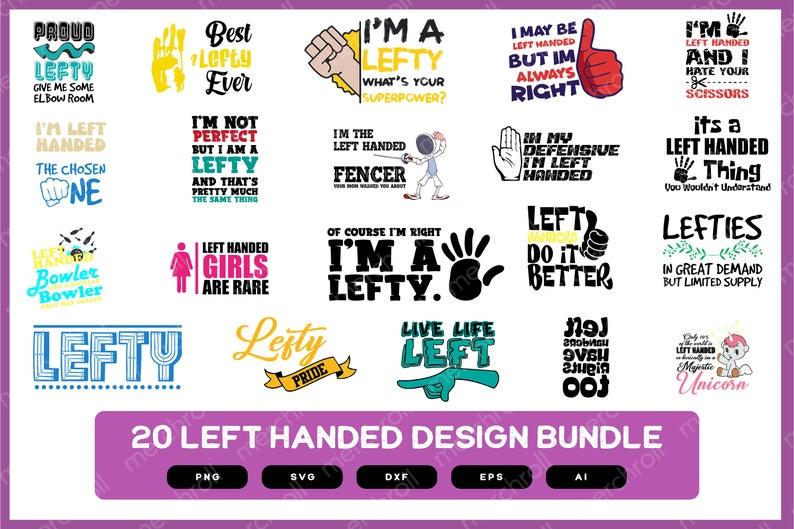 Left Handed Creative Left Handed Design Bundle | Left Handed SVG | Left Handed PNG | Left ...
