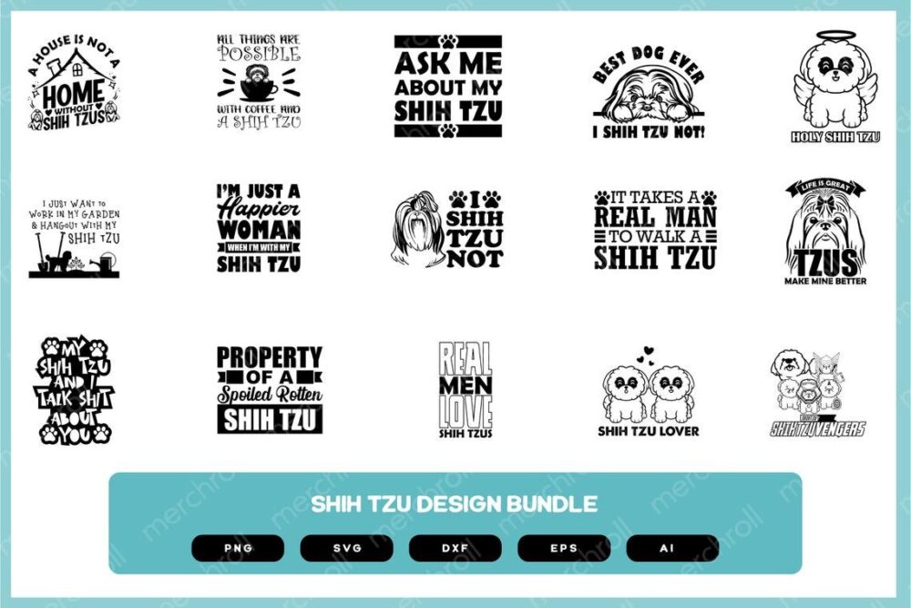 Shih Tzu Design Bundle | Shih Tzu Breed | Shih Tzu Stickers | Shih Tzu Mug | Shih Tzu Gifts | Shih Tzu SVG | Shih Tzu Shirt
