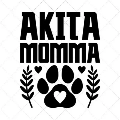 Akita Momma SVG PNG EPS DXF AI Download