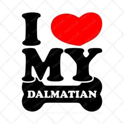 I love dalmatian SVG PNG EPS DXF AI Download