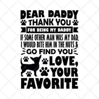 Dear daddy thank you for being my daddy SVG PNG EPS DXF AI Download