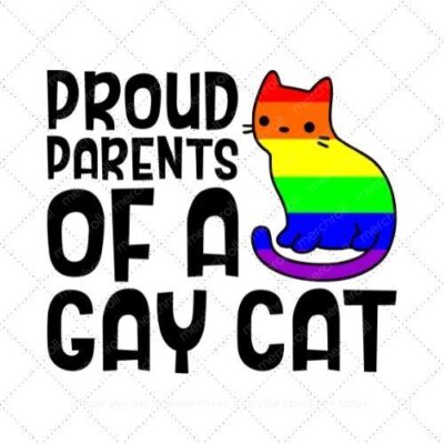 Proud parents of a gay cat SVG PNG EPS DXF AI Download