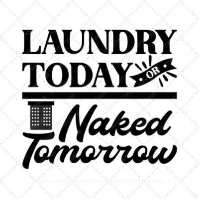 Laundry today or naked tomorrow SVG PNG EPS DXF AI Download