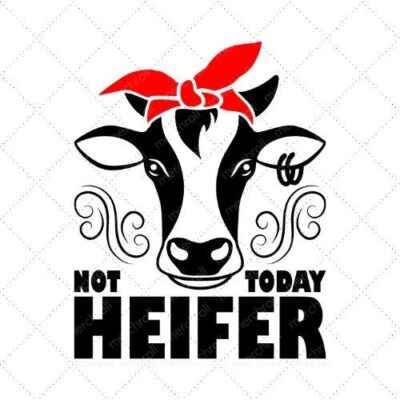Not today heifer SVG PNG EPS DXF AI Download