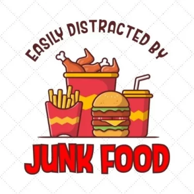 Easily Distracted By Junk Food SVG PNG EPS DXF AI Download