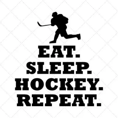 Eat Sleep Hockey Repeat SVG PNG EPS DXF AI Download