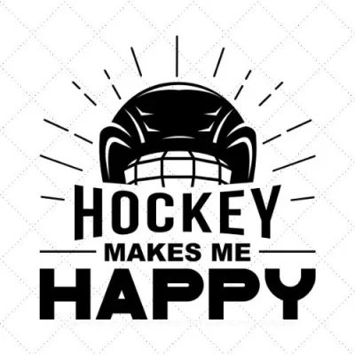 Hockey Makes Me Happy SVG PNG EPS DXF AI Download