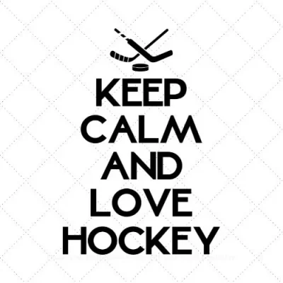 Keep Calm And Love Hockey SVG PNG EPS DXF AI Download