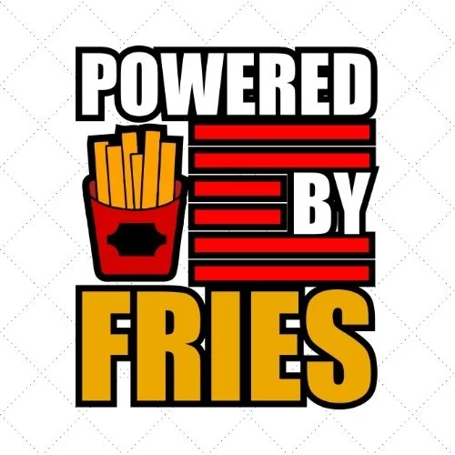 Powered By The Fries SVG EPS DXF AI Download