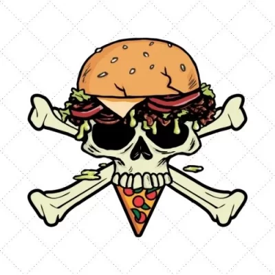 Skeleton Junk Food SVG PNG EPS DXF AI Download