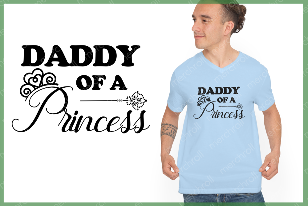 Daddy of a princess Daddy & Baby Matching Shirt Design SVG PNG EPS DXF AI Download
