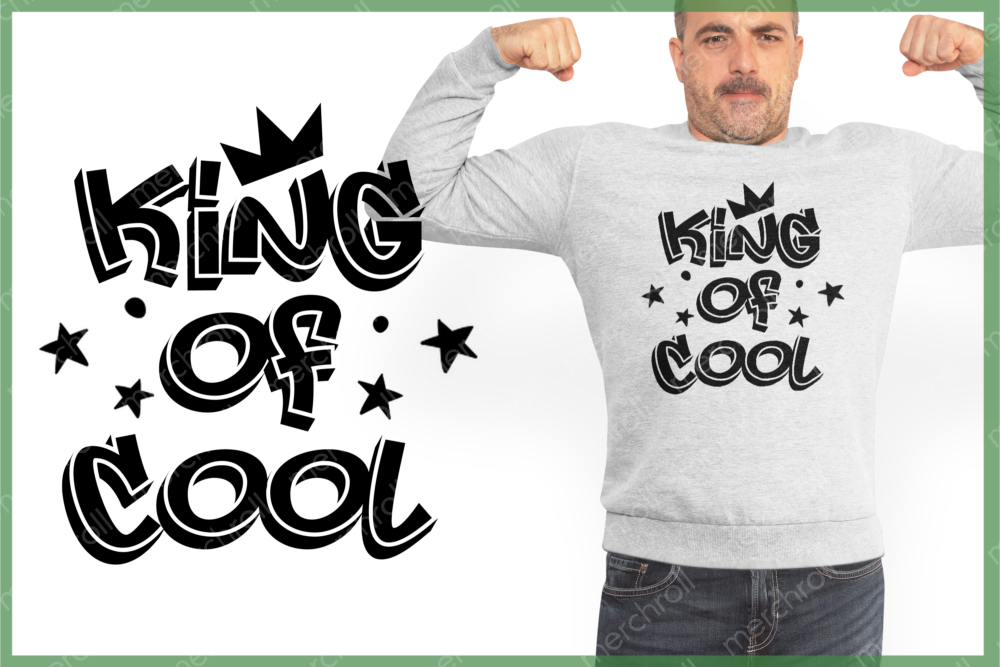 King Of Cool Dad & Son Matching Shirt Design Bundle SVG PNG EPS DXF AI Download