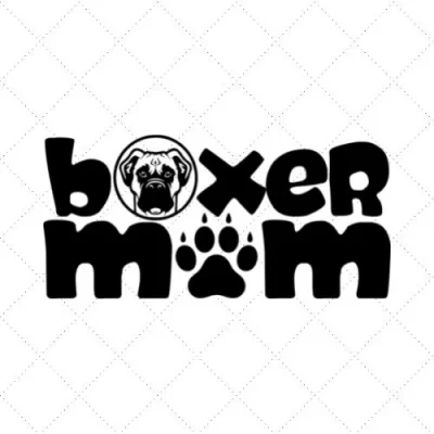 Boxer Mom SVG PNG EPS DXF AI Download