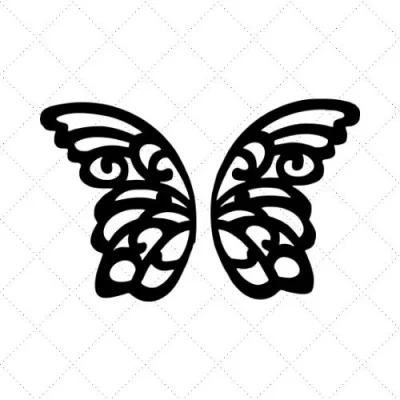 Butterfly Wings SVG PNG EPS DXF AI Download