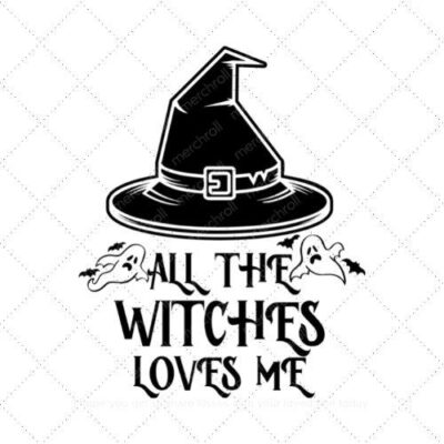 All the witches loves me Mommy and Daughter Matching Shirt Design Bundle SVG PNG EPS DXF AI Download